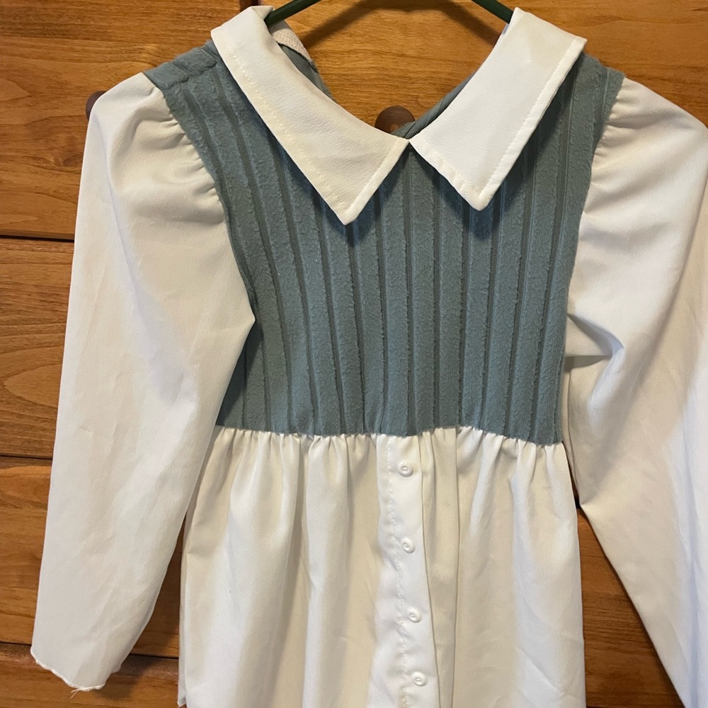 Stylish White and Olive Green Kids Shirt